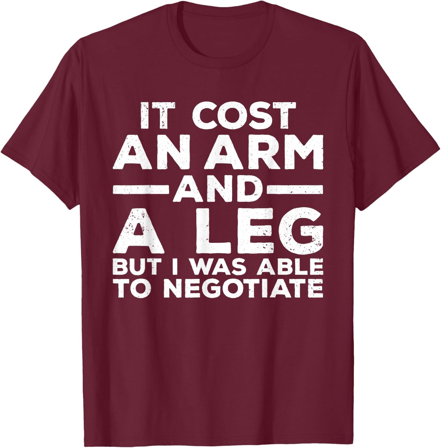 Funny Amputee Women Prosthetic Leg Amputation Joke T-Shirt - T-Shirt | Maroon