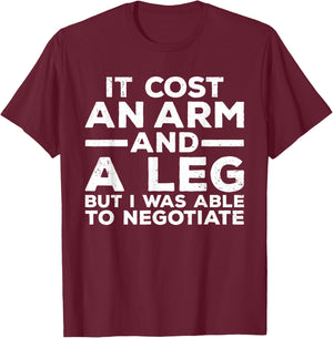 Funny Amputee Women Prosthetic Leg Amputation Joke T-Shirt - T-Shirt | Maroon
