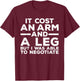 Funny Amputee Women Prosthetic Leg Amputation Joke T-Shirt - T-Shirt | Maroon