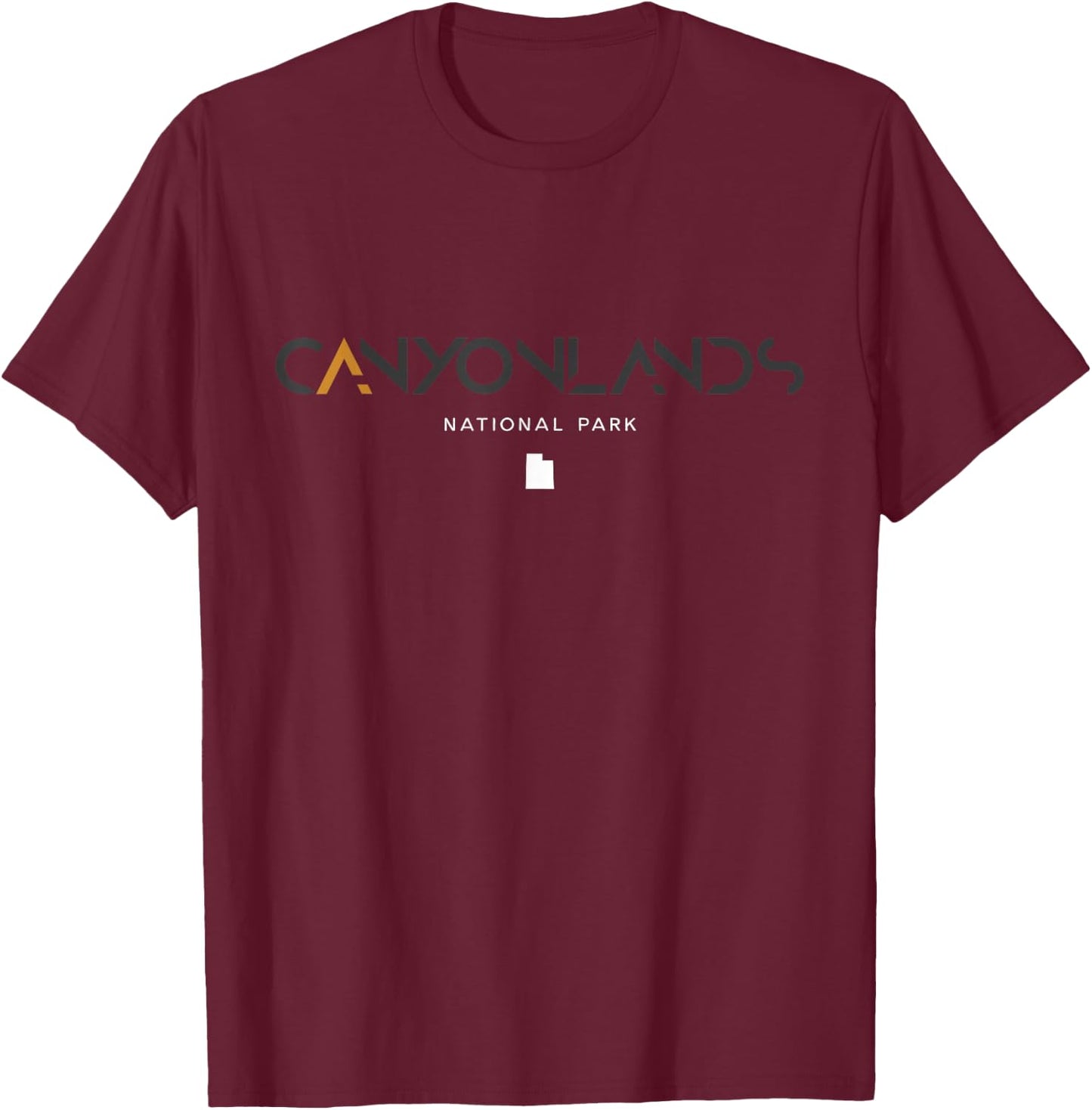 Canyonlands National Park Utah Tonal Retro Vintage T-Shirt - T-Shirt | Maroon