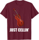 Funny Cello Designs Women Music Fan Lover Musicians T-Shirt - T-Shirt | Maroon