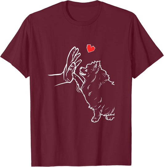 Pomeranian Dog Love Cute Pomeranian T-Shirt - T-Shirt | Maroon
