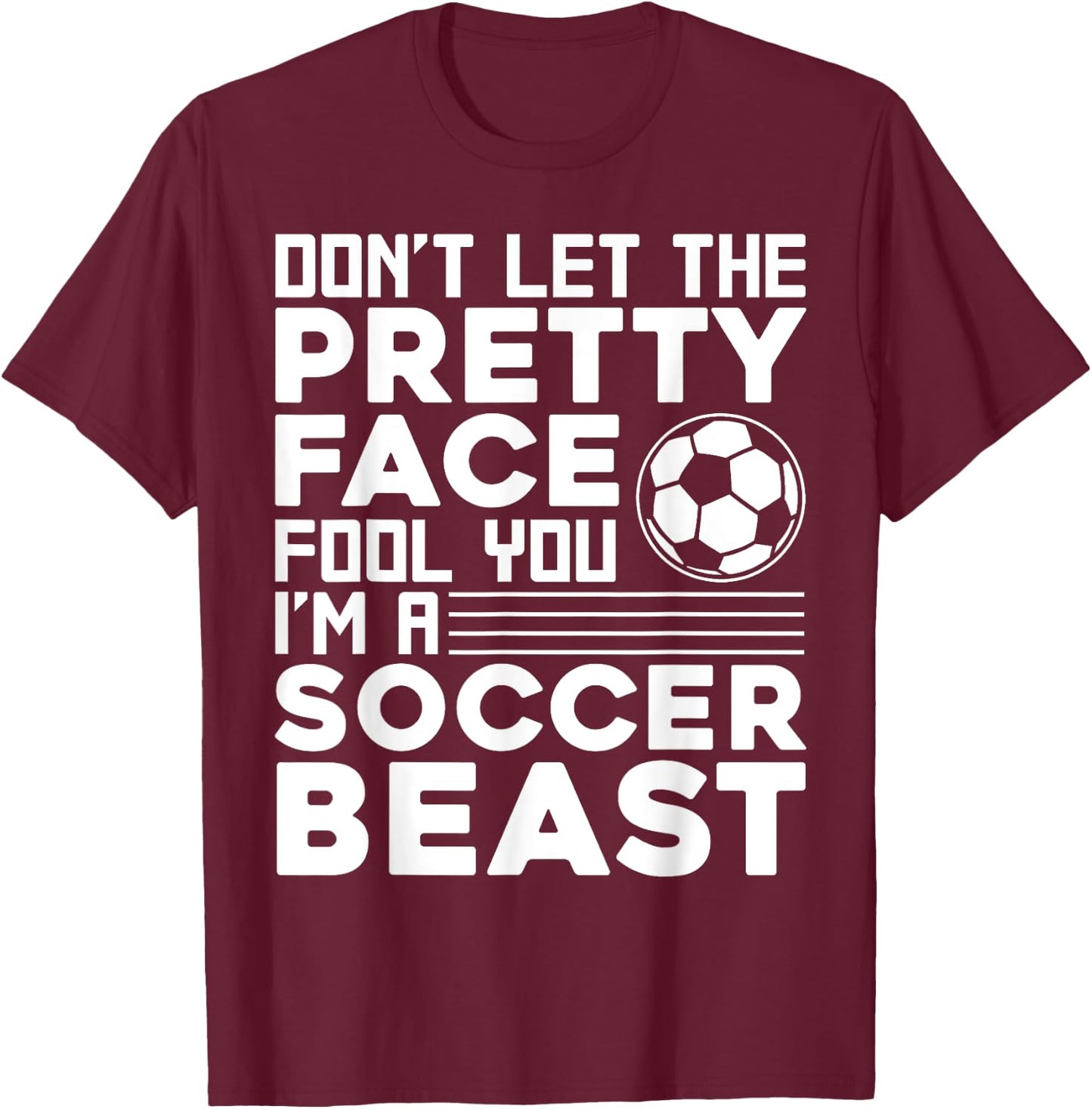 Cool Soccer Teen Girls Soccer Lover Player Sports T-Shirt - T-Shirt | Maroon