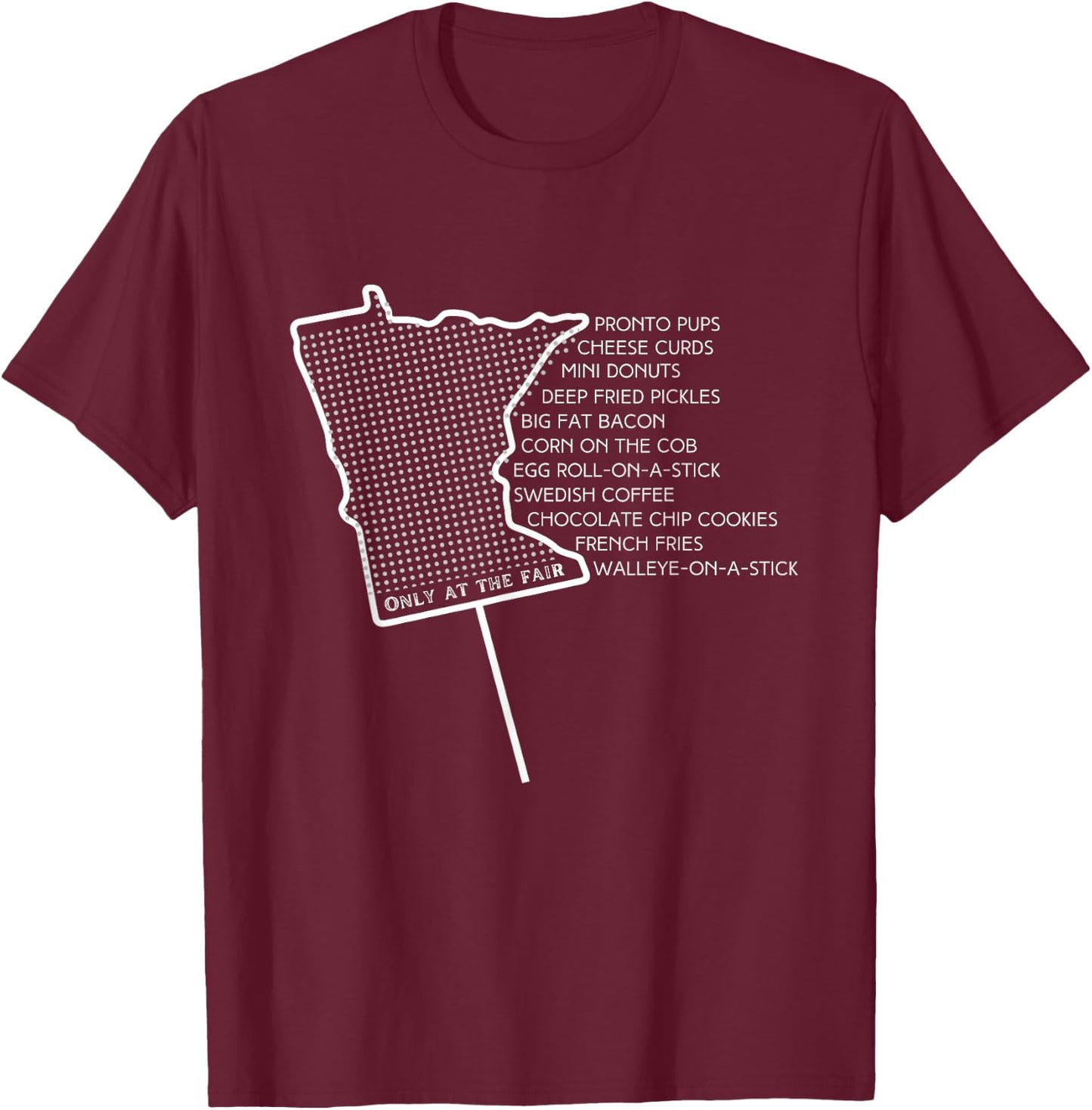 MN State Fair Food T-Shirt - T-Shirt | Maroon
