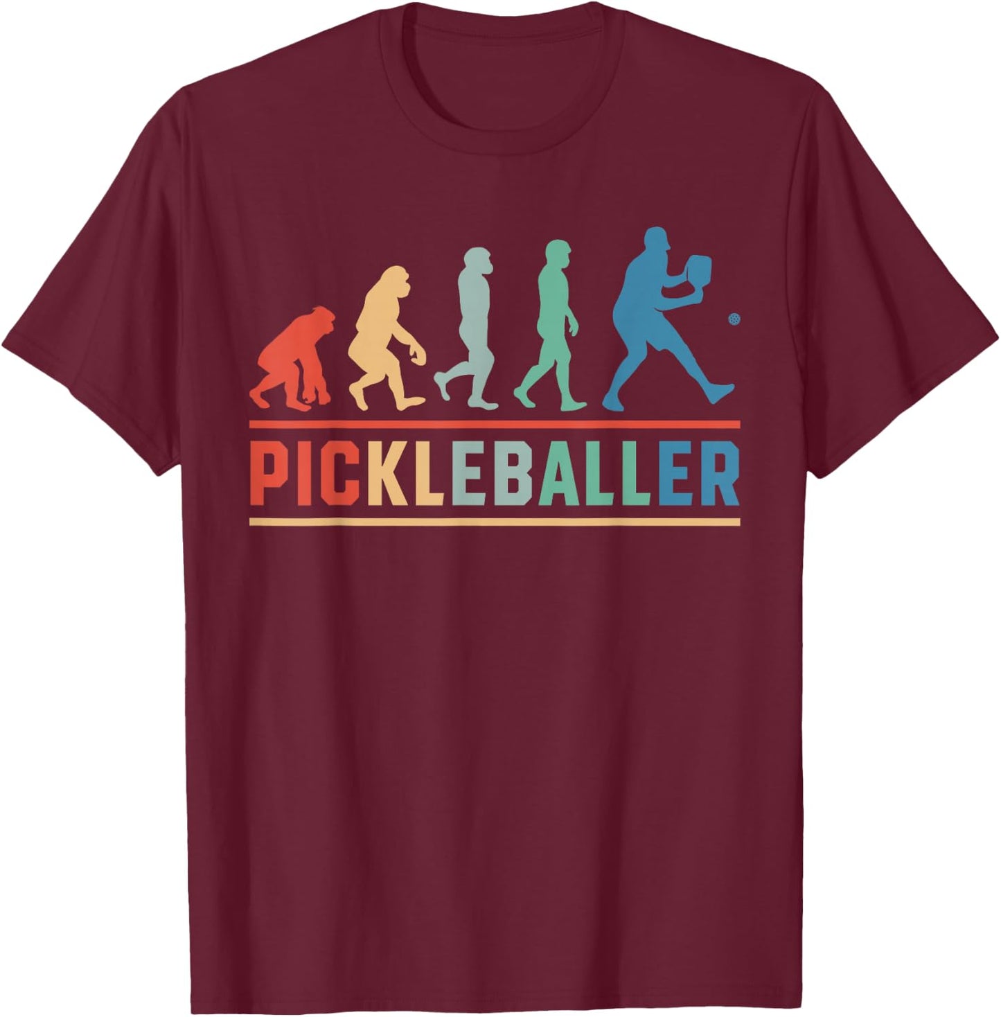 Ape to Pickleballer T-Shirt - T-Shirt | Maroon