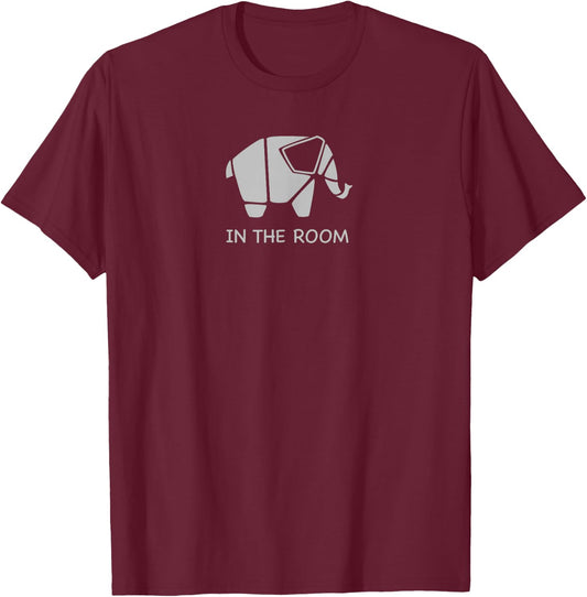 Funny Elephant in the room T-Shirt - T-Shirt | Maroon