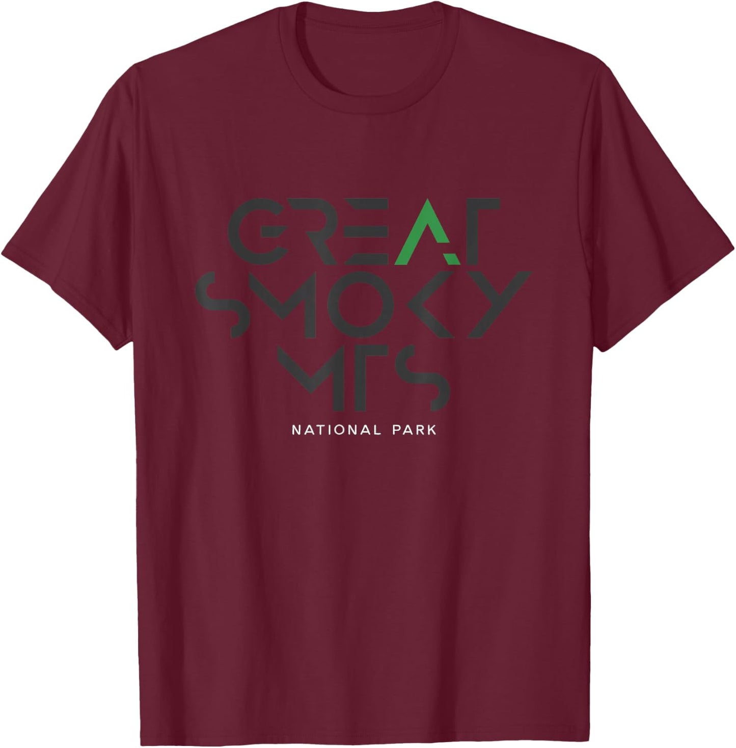 Great Smoky Mountains National Park Tonal Retro Vintage T-Shirt - T-Shirt | Maroon