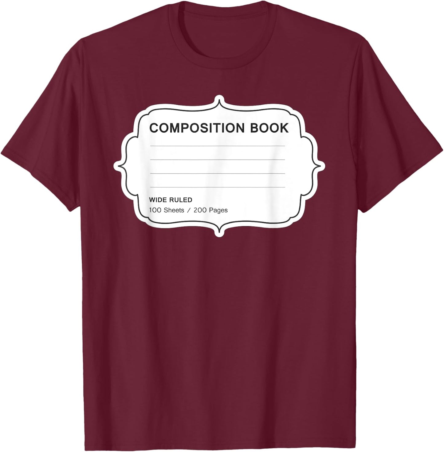 Composition Book Notebook Matching group Halloween Teacher Men Women Kids T-Shirt - T-Shirt | Maroon