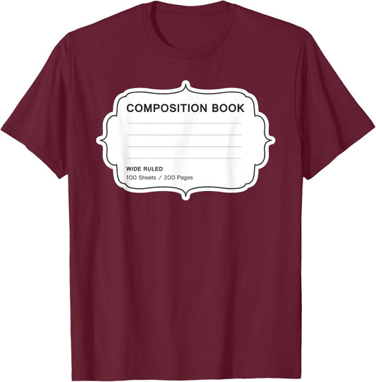 Composition Book Notebook Matching group Halloween Teacher Men Women Kids T-Shirt - T-Shirt | Maroon