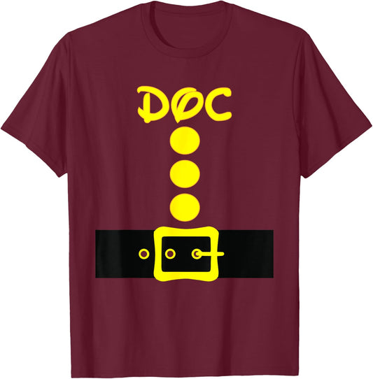 Dwarf Easy Halloween Group Costume Men Women Dwarf Matching T-Shirt - T-Shirt | Maroon