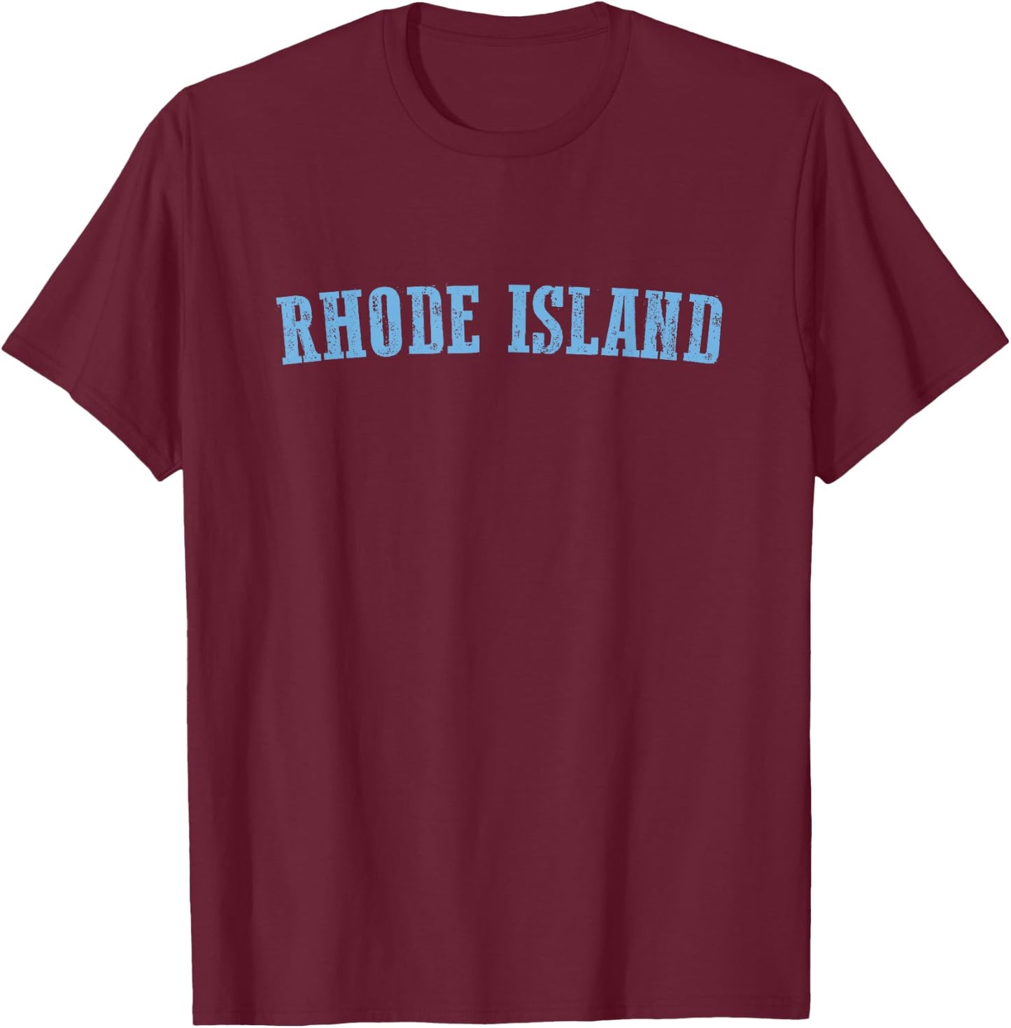 Retro Rhode Island RI Blue Vintage Design Classic T-Shirt - T-Shirt | Maroon