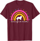 Newfie Mom Newfy Newfoundland Dog Mom Rainbow Newf T-Shirt - T-Shirt | Maroon