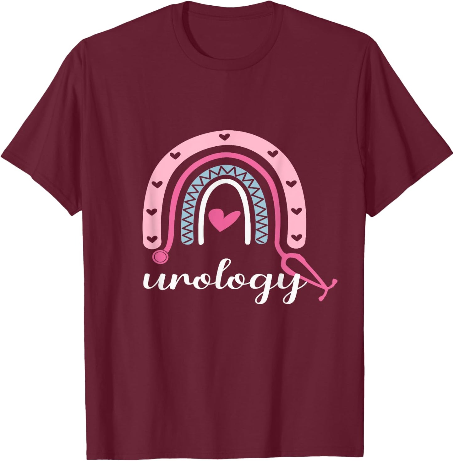 Rainbow urology Nurse T-Shirt - T-Shirt | Maroon