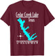 Modern Cedar Creek Lake - Texas T-Shirt - T-Shirt | Maroon