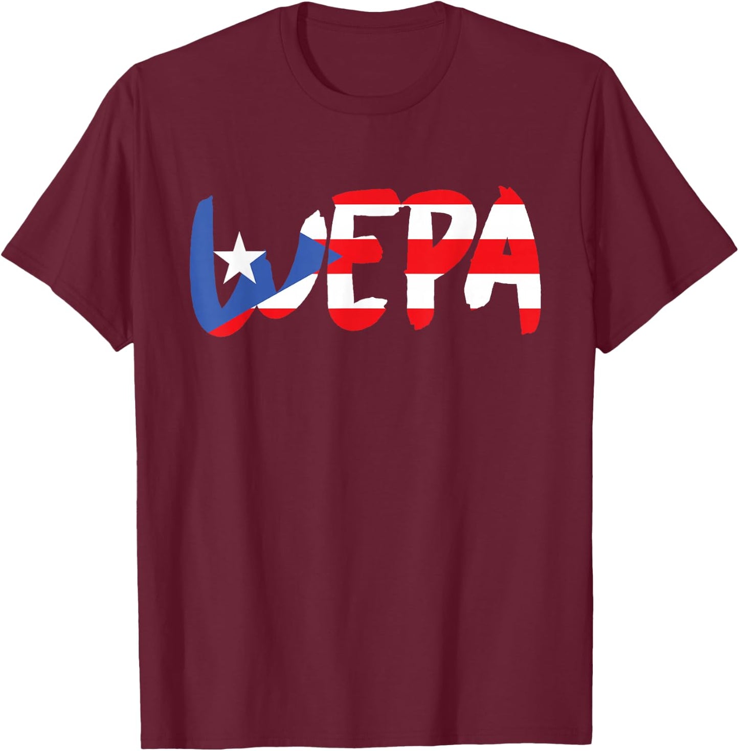 Puerto Rico Wepa T-Shirt - T-Shirt | Maroon