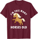Kids 1 Year Old Girl Horses Old 1st Birthday T-Shirt - T-Shirt | Maroon