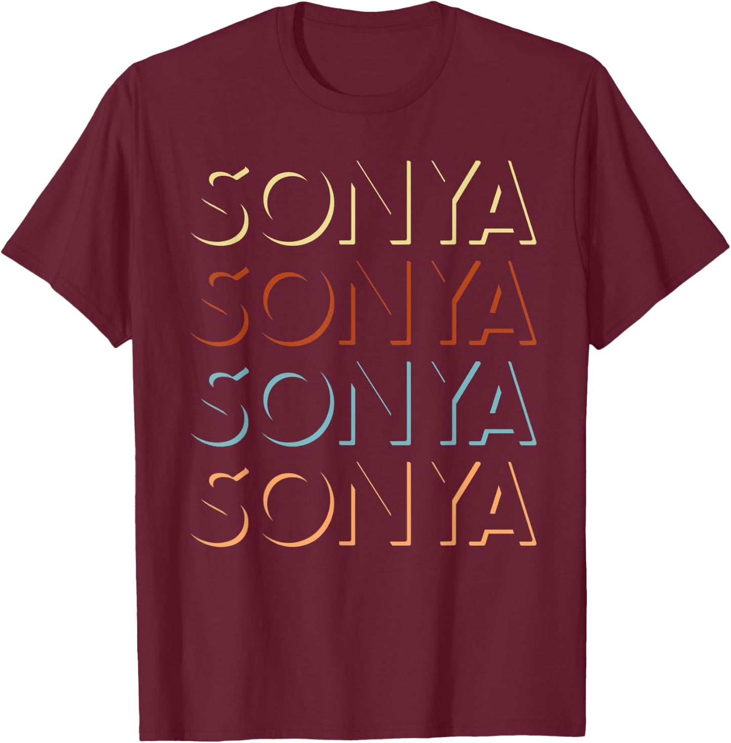 Sonja First Name My Personalized Named T-Shirt - T-Shirt | Maroon