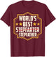 World's Best Stepfarter Stepfather Stepdad Sayings Step Dad T-Shirt - T-Shirt | Maroon
