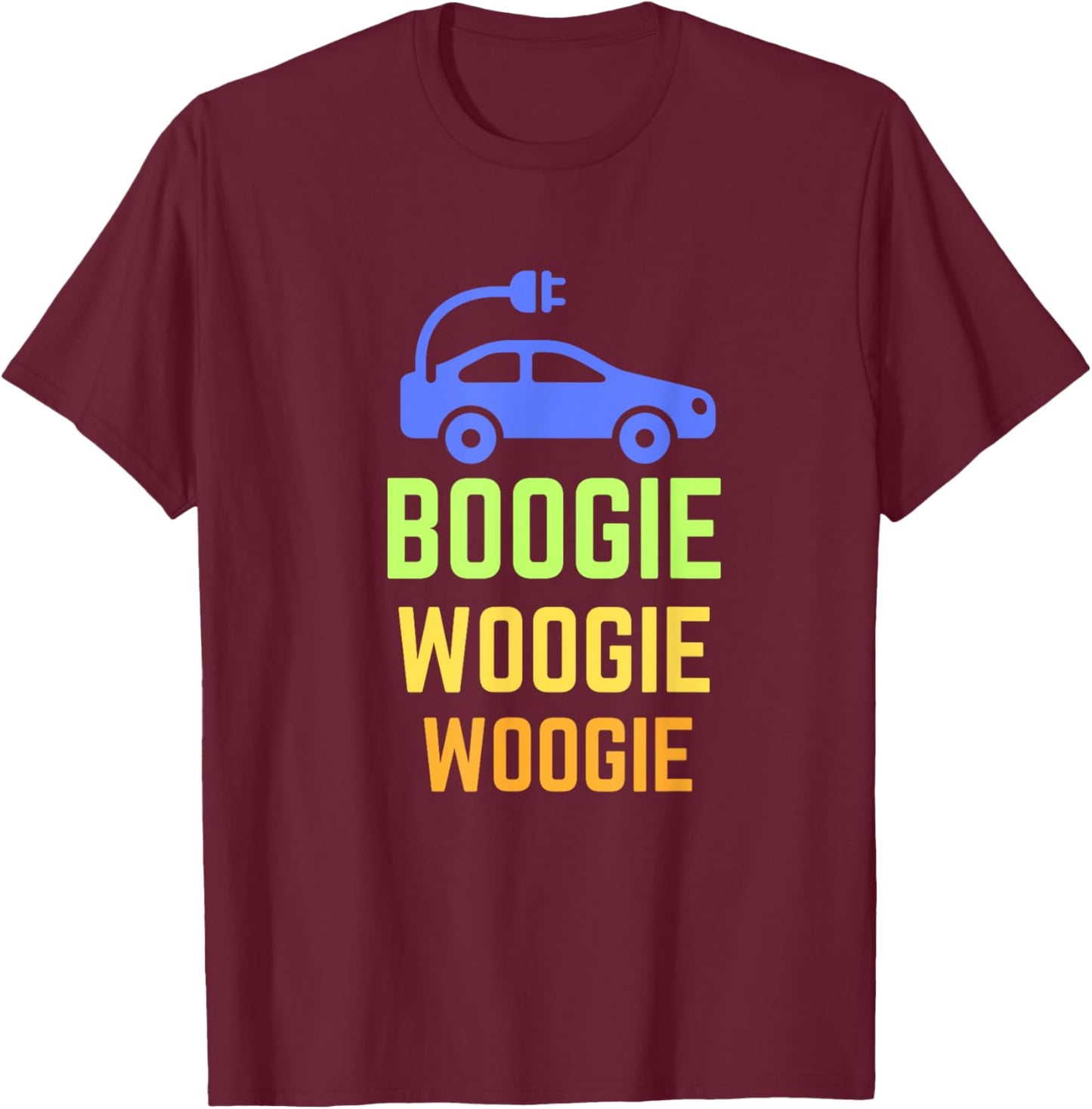 Electric Car - Funny EV Shirt - Electric Vehicle Shirt T-Shirt - T-Shirt | Maroon