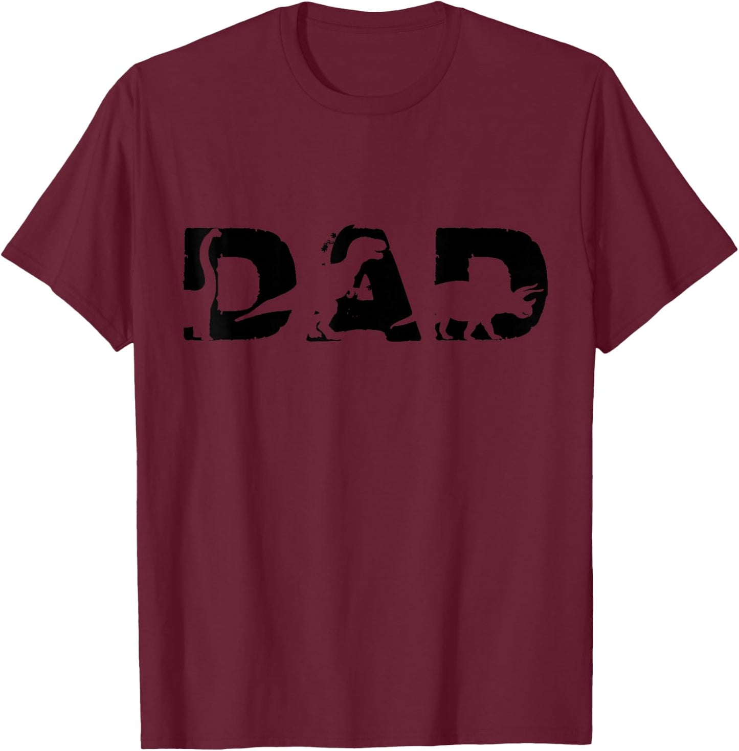 Dinosaur Dad Cute Three Rex Dino for Party in Father's Day T-Shirt - T-Shirt | Maroon