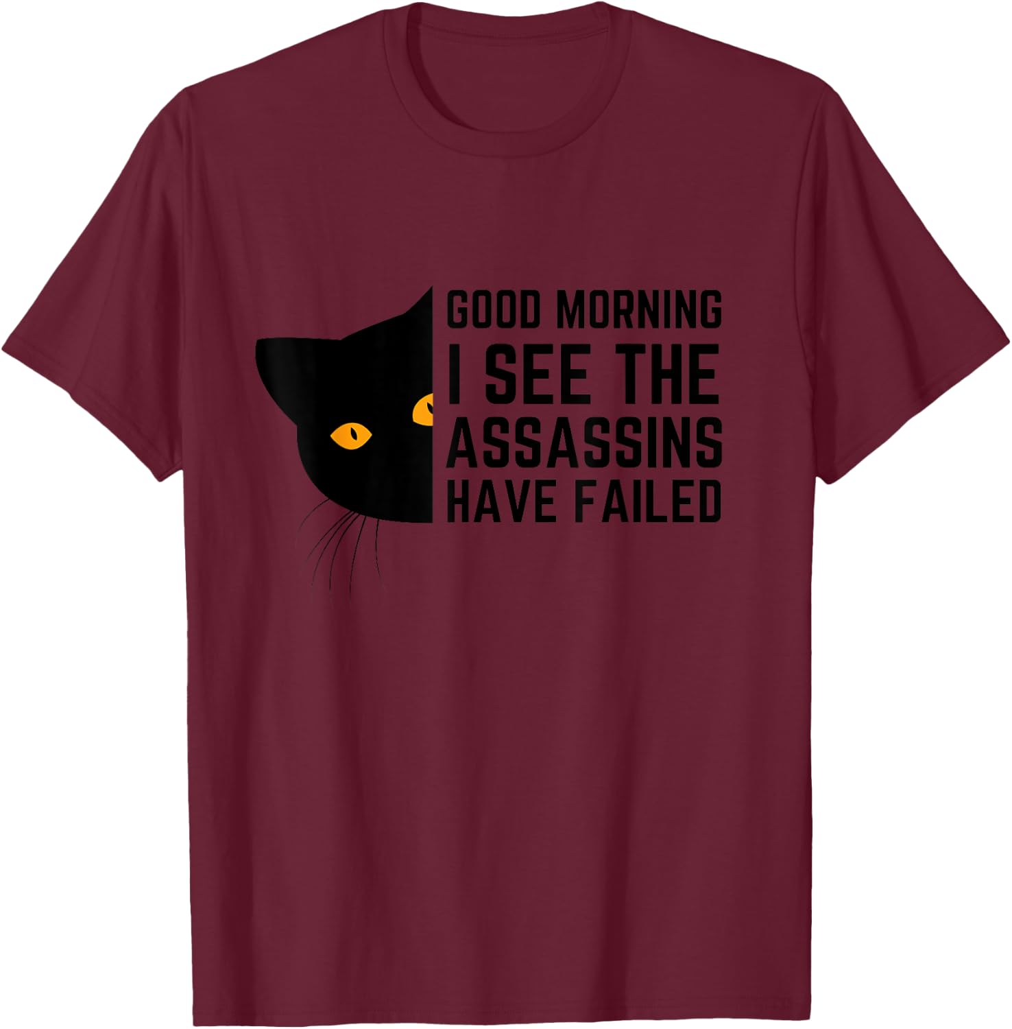 Good Morning I See The Assassins Have Failed T-Shirt - T-Shirt | Maroon