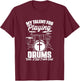 Drums Gift From God Drumming Percussion Christian Drummer T-Shirt - T-Shirt | Maroon