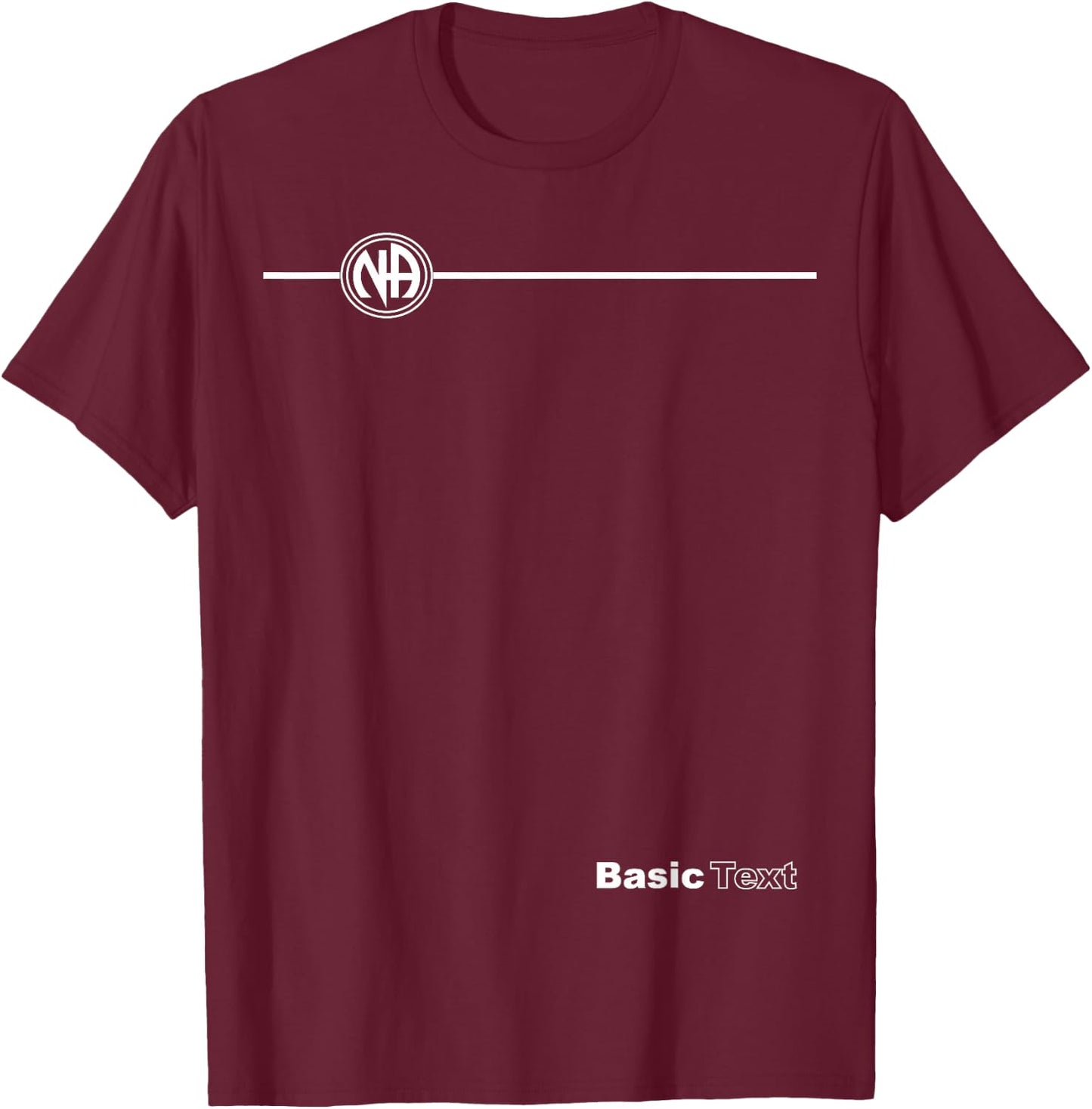 Narcotics Anonymous | Basic Text | Recovery Shirt T-Shirt - T-Shirt | Maroon