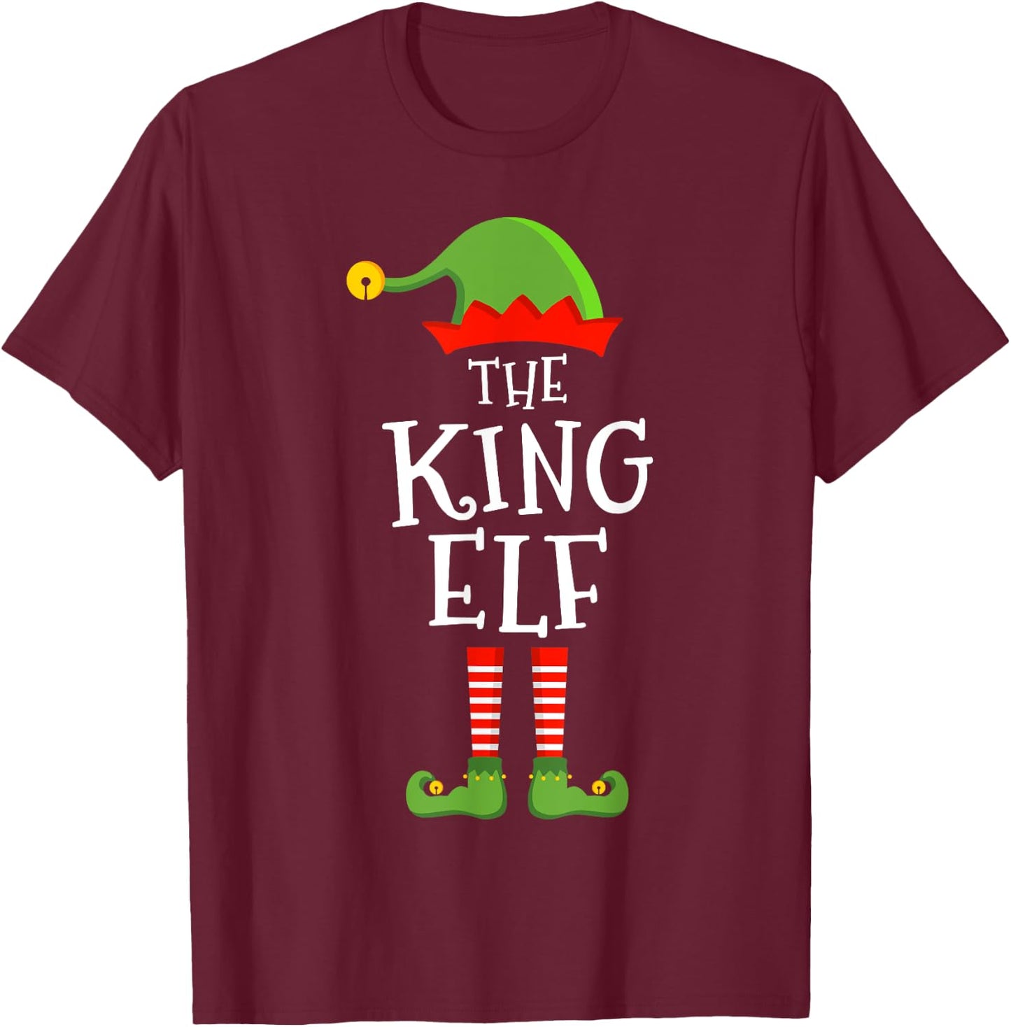 The king elf funny christmas matching family pajama T-Shirt - T-Shirt | Maroon