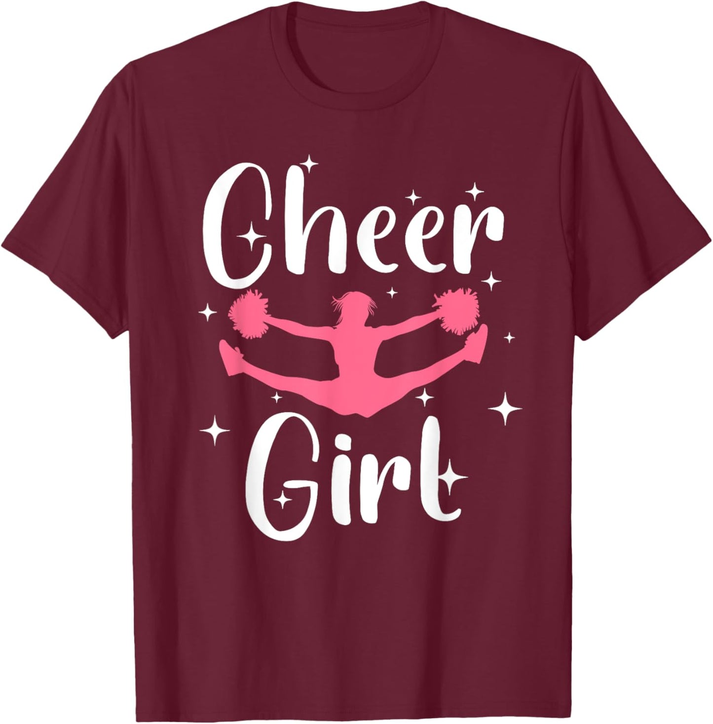Funny Cheerleader Design for Girls Teen Women Cheerleading Small T-Shirt - T-Shirt | Maroon