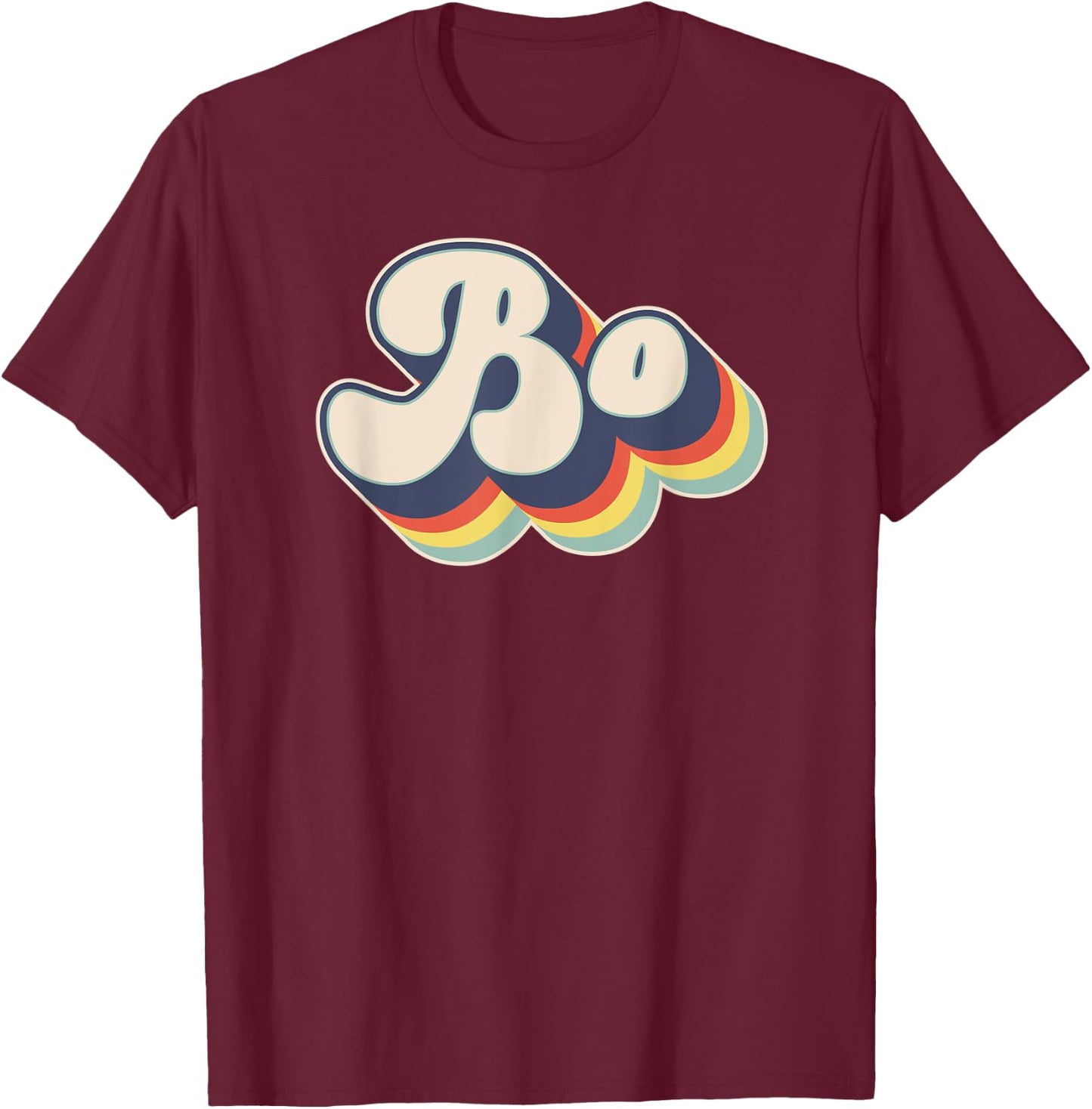 Bo Name Personalized Surname First Name Bo T-Shirt - T-Shirt | Maroon