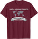 Proud Mom Dad Parent Missionary Daughter T-Shirt - T-Shirt | Maroon