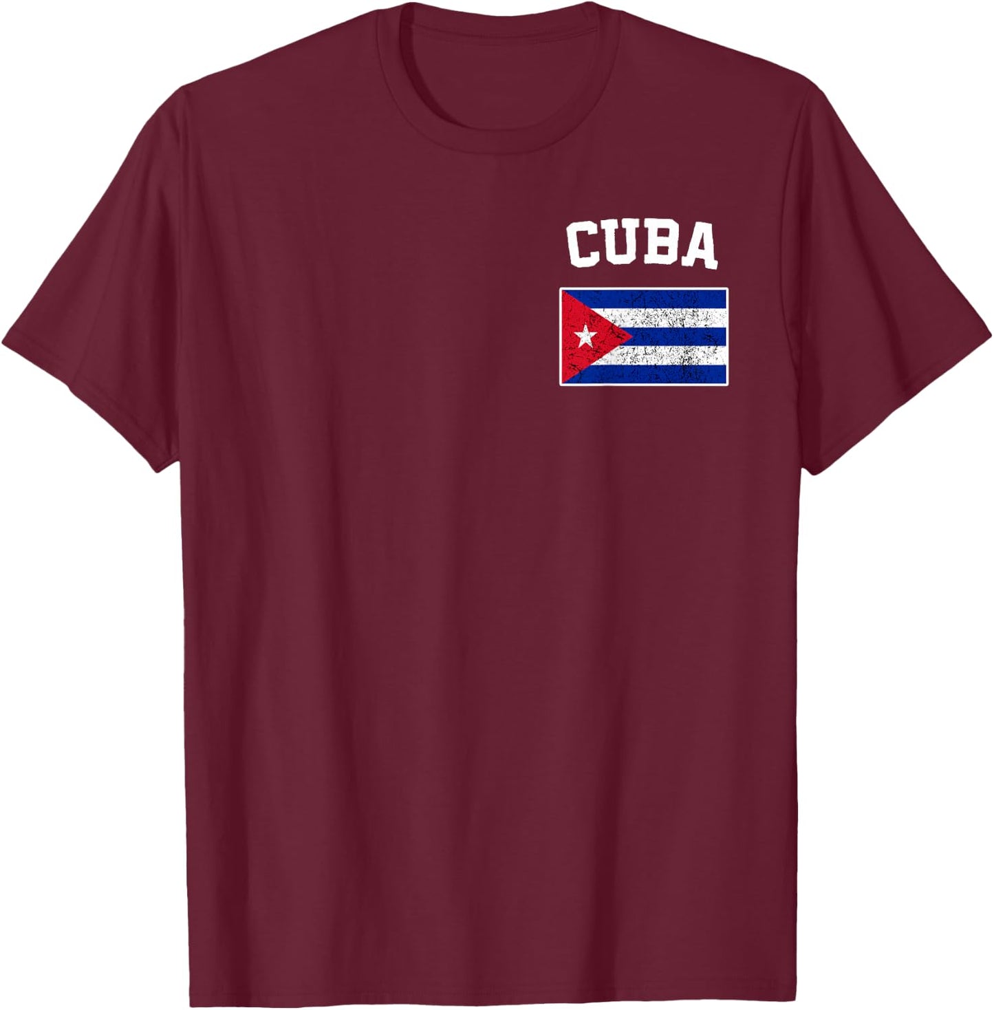 Cuba Cuban Flag Pride Hispanic Heritage Men Women Kids T-Shirt - T-Shirt | Maroon