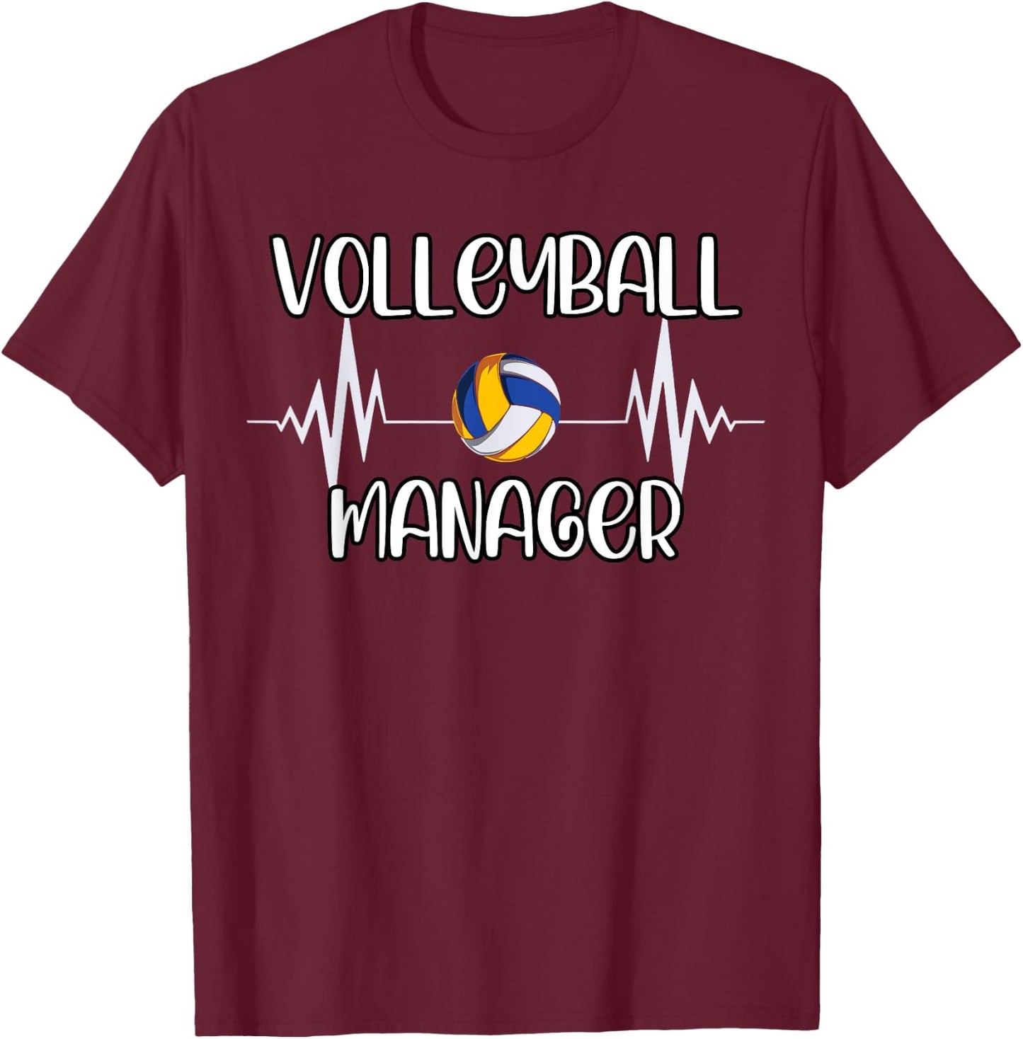Volleyball Manager | Volleyball Apparel T-Shirt - T-Shirt | Maroon