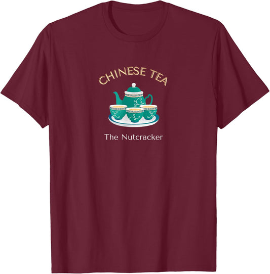 CHINESE TEA THE NUTCRACKER Christmas Ballet Dancer Graphic T-Shirt - T-Shirt | Maroon
