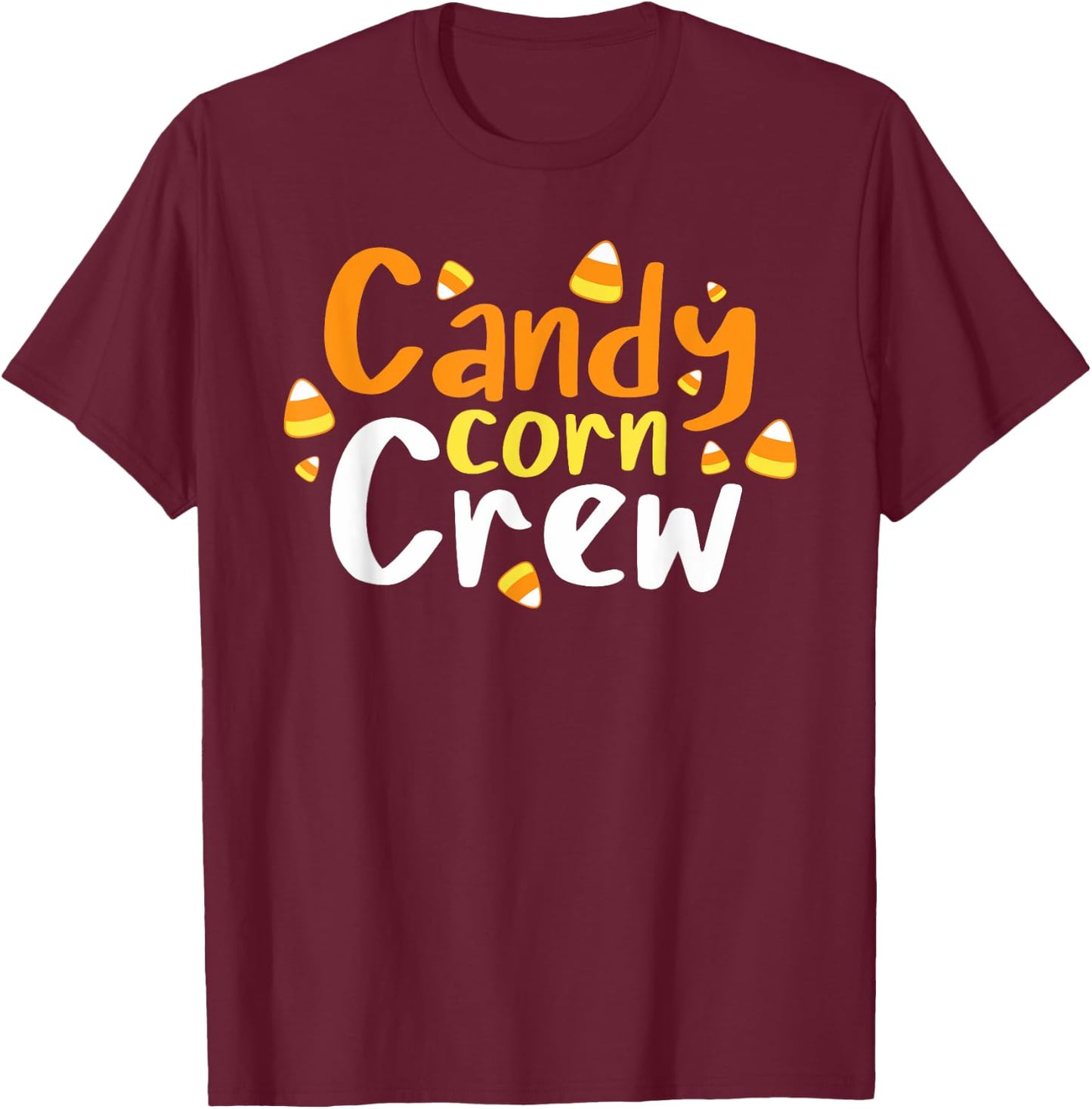 Candy Corn Crew Funny Halloween T-Shirt - T-Shirt | Maroon