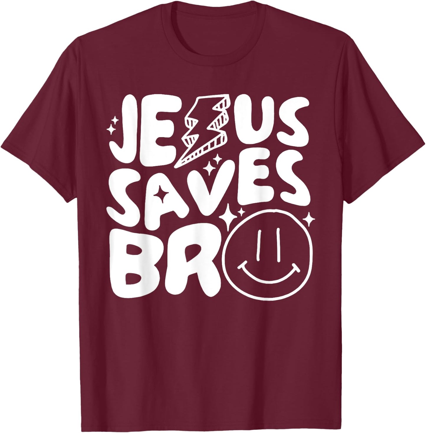 Jesus Saves Bro T-Shirt - T-Shirt | Maroon