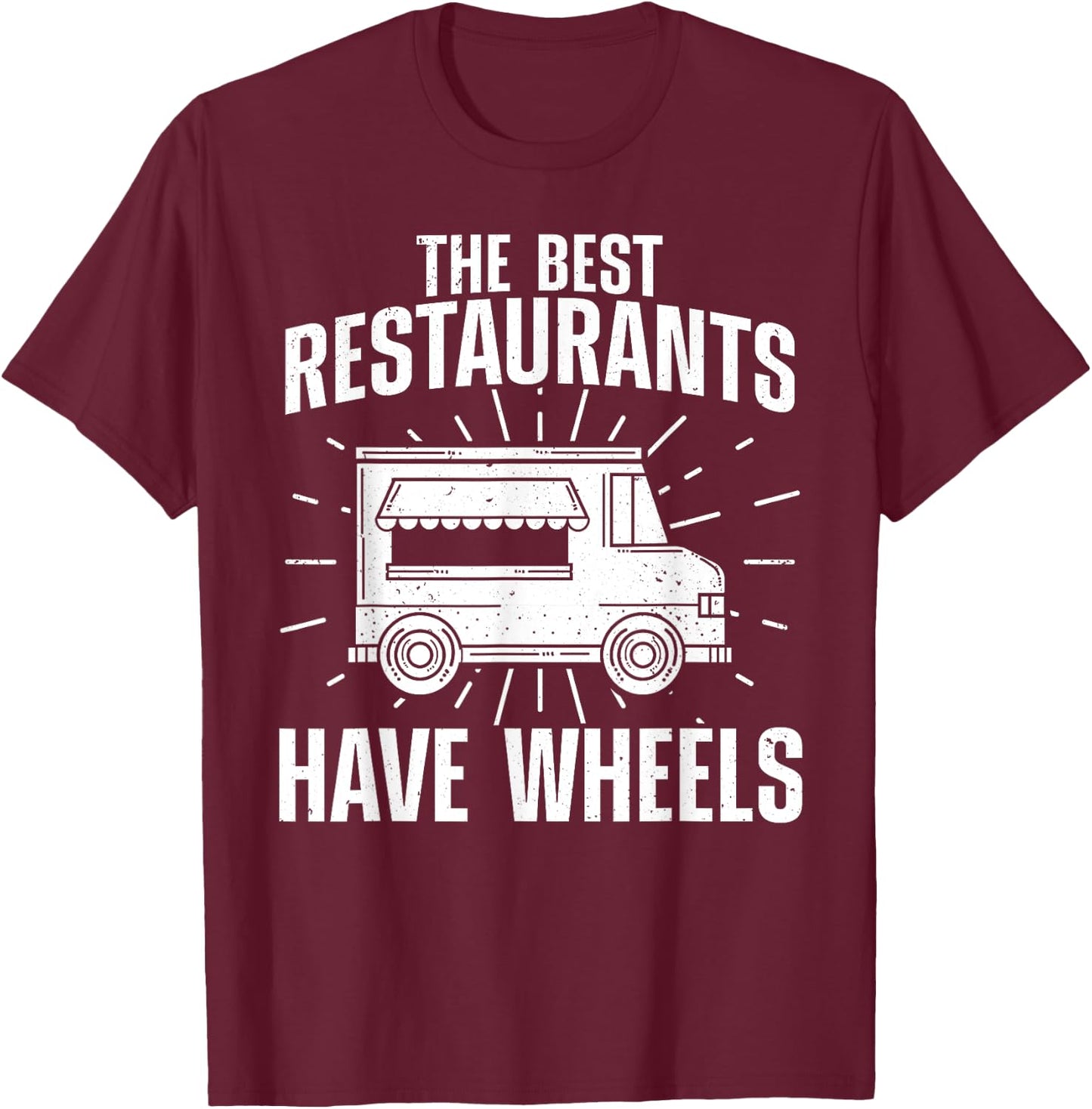 Cool Food Truck Women Culinary Chef Pizza BBQ Driver T-Shirt - T-Shirt | Maroon