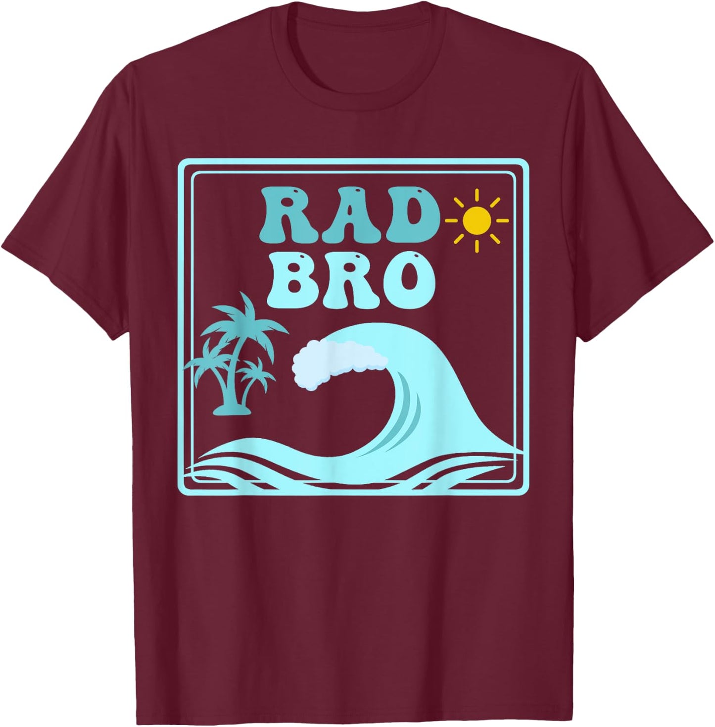 Rad Bro The Big One 1st Birthday Surf Family Matching T-Shirt - T-Shirt | Maroon
