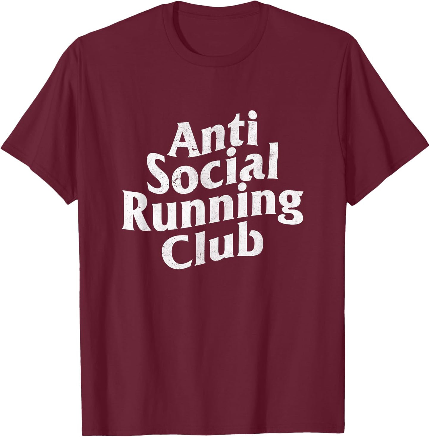 Anti-social running club / solo treadmill runner T-Shirt - T-Shirt | Maroon