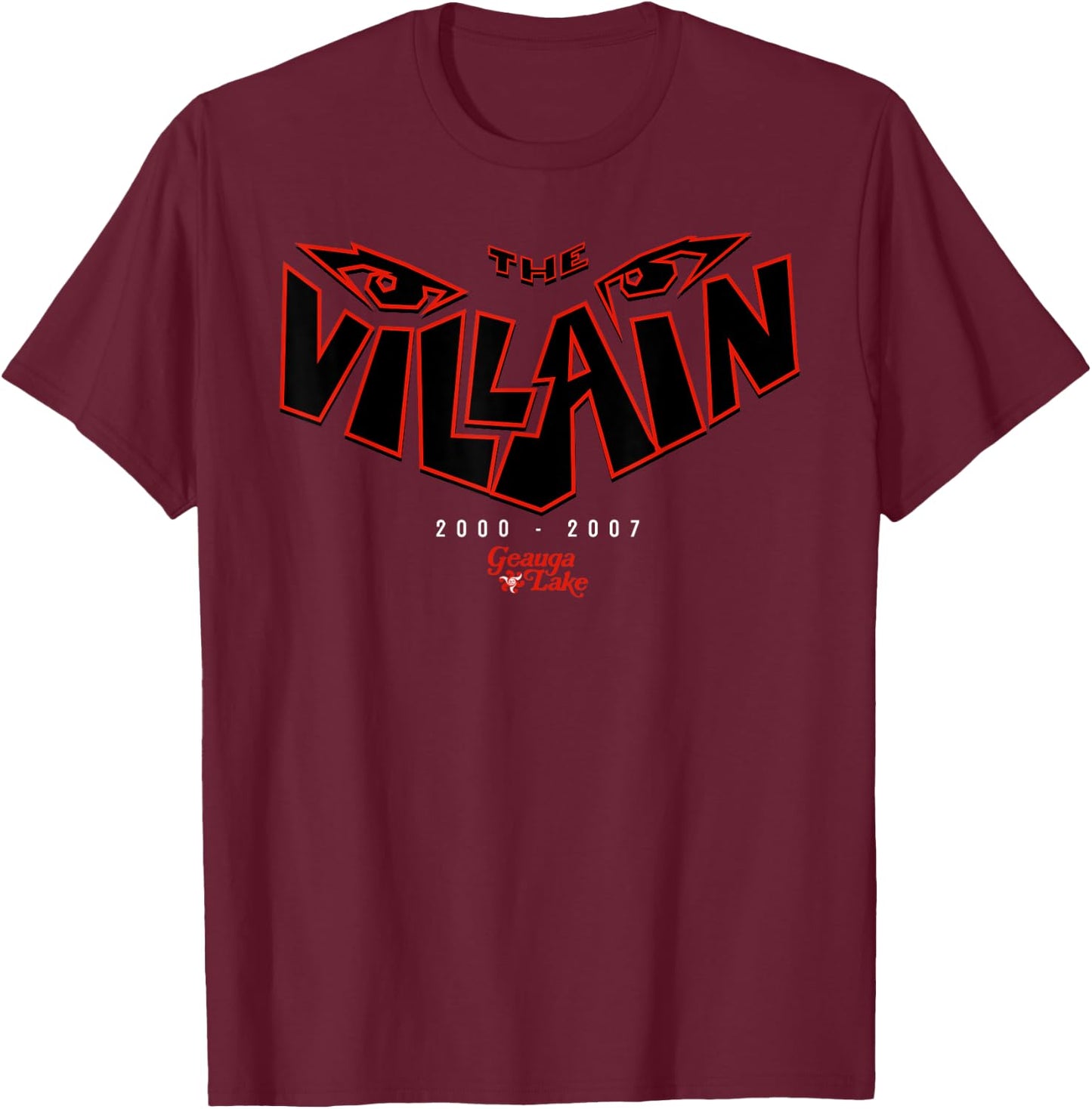 The Villian Rollercoaster Geauga Lake T-Shirt - T-Shirt | Maroon