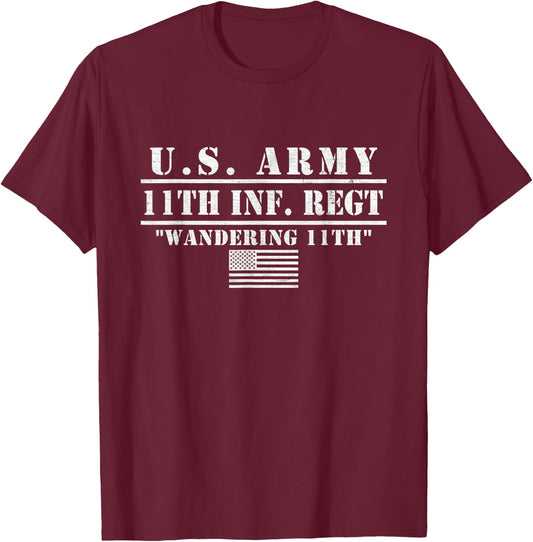 11th Infantry Regiment Fort Benning 11th Inf Regt Gifts T-Shirt - T-Shirt | Maroon