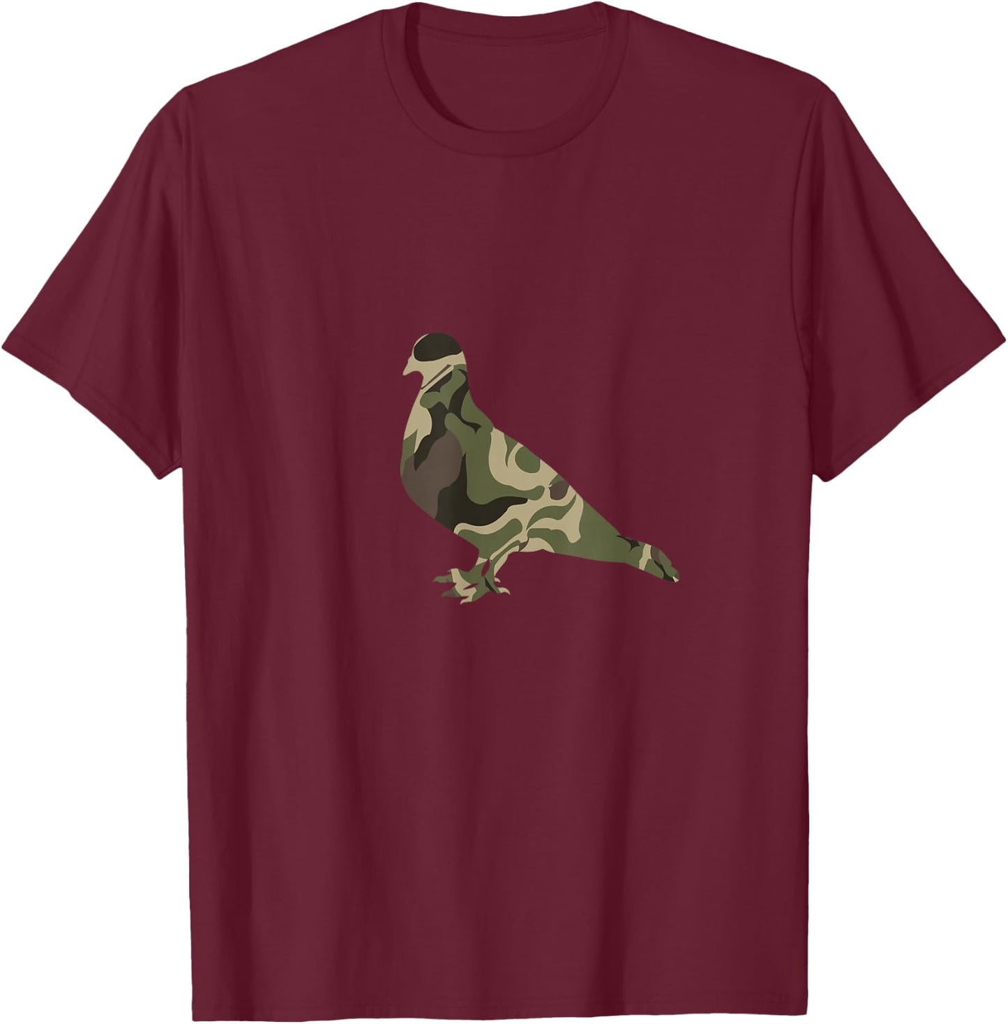 Dove Hunting Trip messy bun Hunters Bird Military Dove Camo T-Shirt - T-Shirt | Maroon