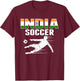 India Soccer Lovers Jersey - Indian Flag Football Players T-Shirt - T-Shirt | Maroon