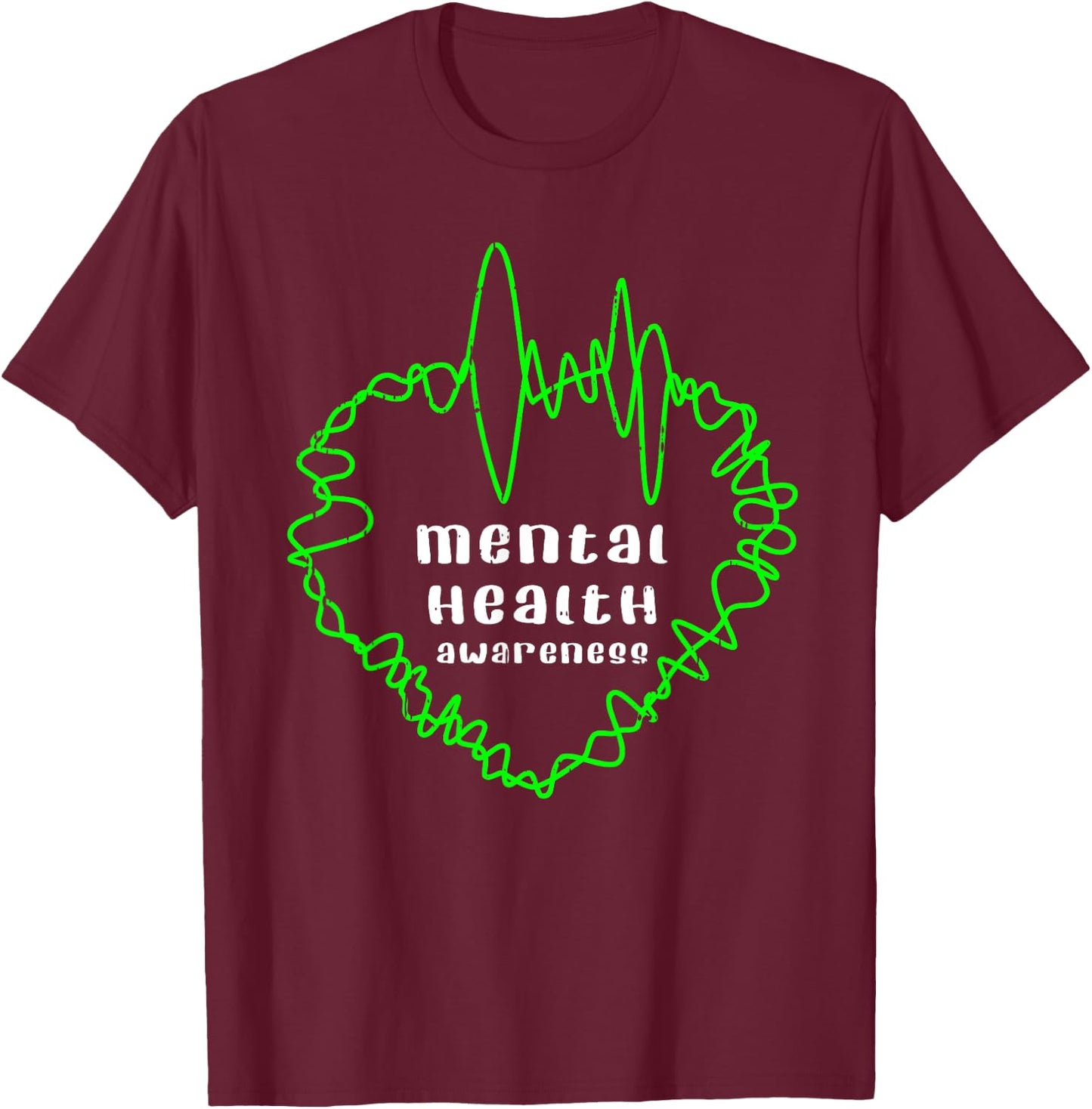 Mental Health Awareness Warrior Counselor Therapist T-Shirt - T-Shirt | Maroon