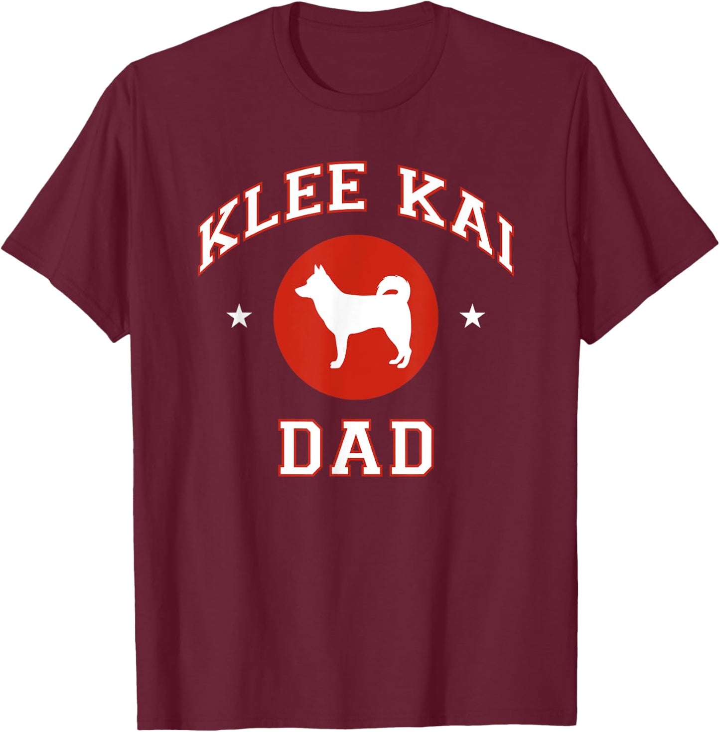 Alaskan Klee Kai Dad T-Shirt - T-Shirt | Maroon