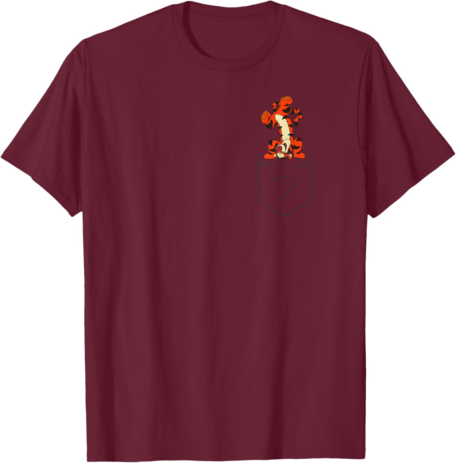 Disney Winnie The Pooh Tigger in My Pocket Small T-Shirt - T-Shirt | Maroon