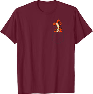 Disney Winnie The Pooh Tigger in My Pocket Small T-Shirt - T-Shirt | Maroon