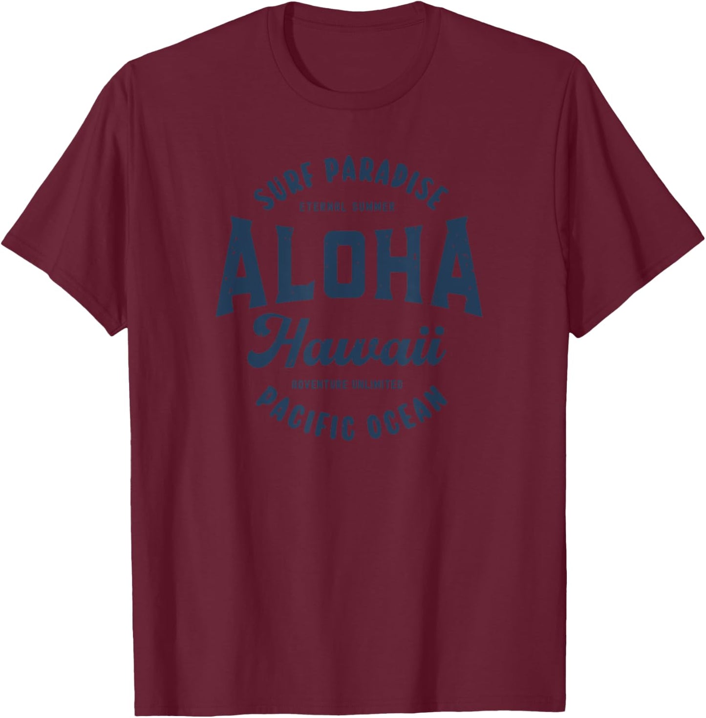 Vintage Aloha Hawaii Retro Preppy Throwback Souvenir T-Shirt - T-Shirt | Maroon