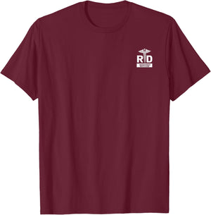 Registered Dietitian & Nutritionist Hospital Staff Uniform T-Shirt - T-Shirt | Maroon