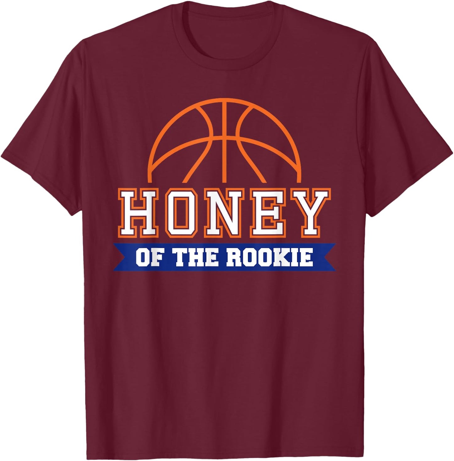 Honey of Rookie 1st Birthday Basketball Theme Matching Party T-Shirt - T-Shirt | Maroon